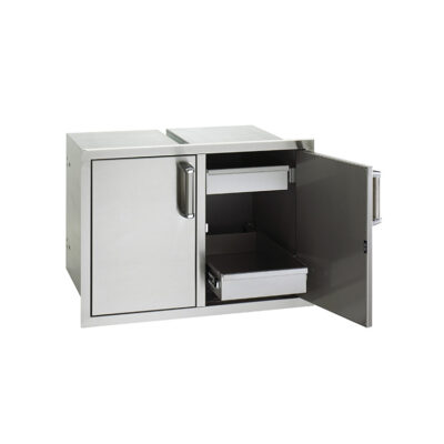 Fire Magic Flush Double Doors with Dual Drawers