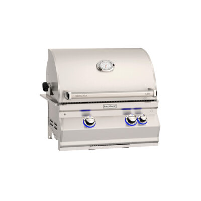 Fire Magic Aurora A430i Built-In Grill With Analog Thermometer Shown