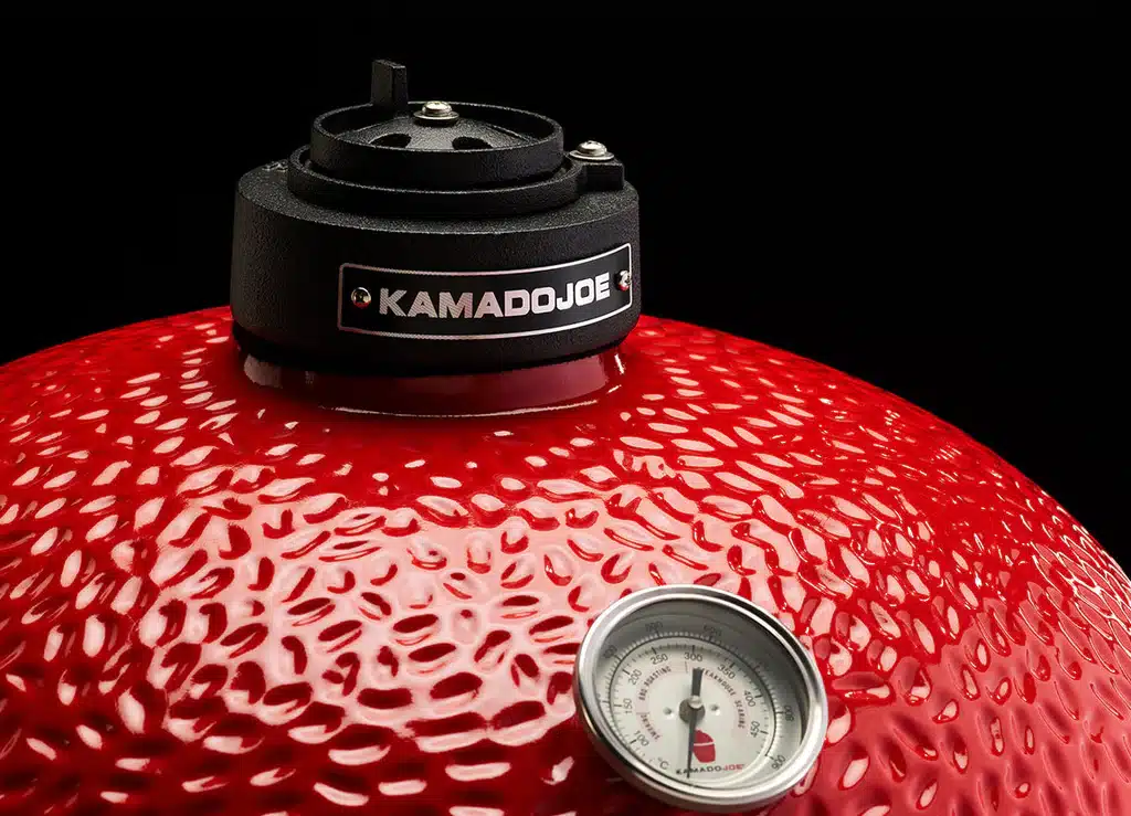 Kamado Joe Classic Joe Red I with Cart, Side Shelves, Heat Deflector & Tools - Image 3