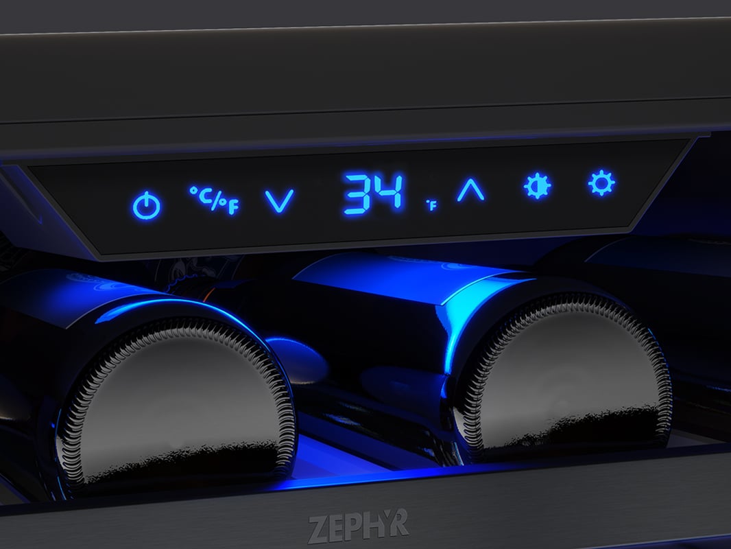 Zephyr Black Stainless Single Zone Beverage Cooler - Image 8