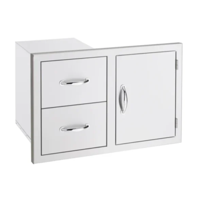 Summerset 33″ 2-Drawer & Access Door Combo w/ Masonry Frame Return