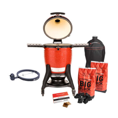 Kamado Joe Classic III Bundle w/CART, JoeTisserie, Grill Cover, 2 BAGS Lump Charcoal + 1 Box Firestarter