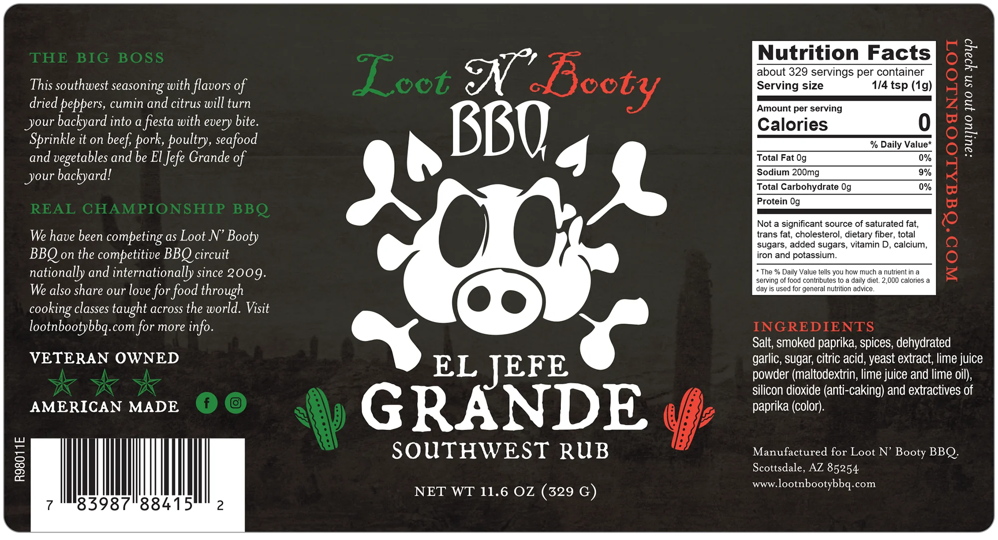 Loot N' Booty BBQ El Jefe Grande Southwest Rub - Image 4