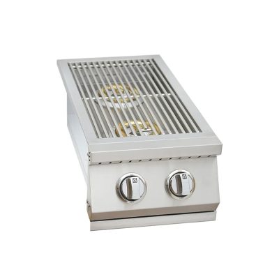 Kokomo Built In Double Side Burner Stainless Steel with removable cover