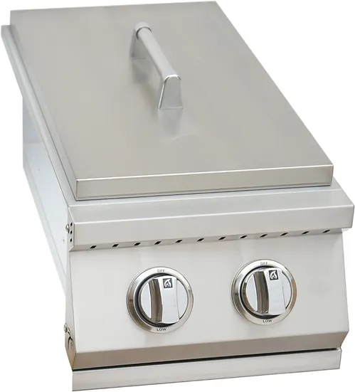 Kokomo Built In Double Side Burner Stainless Steel with removable cover - Image 2