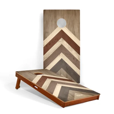 Mount Elakai 2’x4′ Mahogany Terra Chevron Cornhole Boards